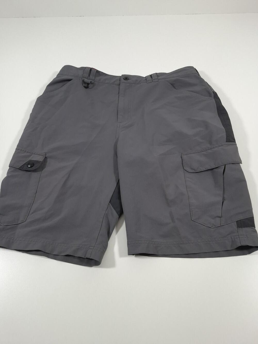 Gill Marine Cargo Shorts Mens XL Gray Nylon 11" Inseam Hiking Outdoor Travel